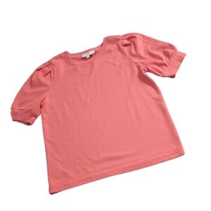 LOFT L Pleated Sleeve Sweatshirt For Orange Nectar